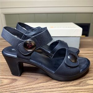 Patrizia by Spring Step-Dade Python Vegan Friendly Black Sandals EU Size 42